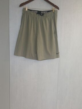 Nike Men's Olive Athletic Shorts with Swoosh